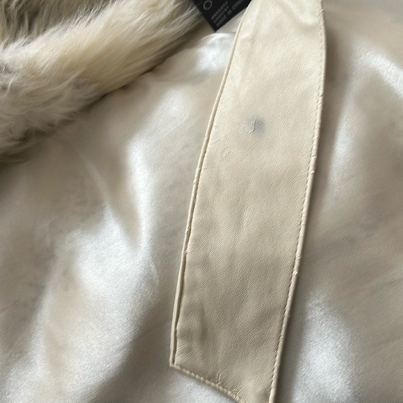 Faux Fur belted grey/white Vest - Picture 9 of 13